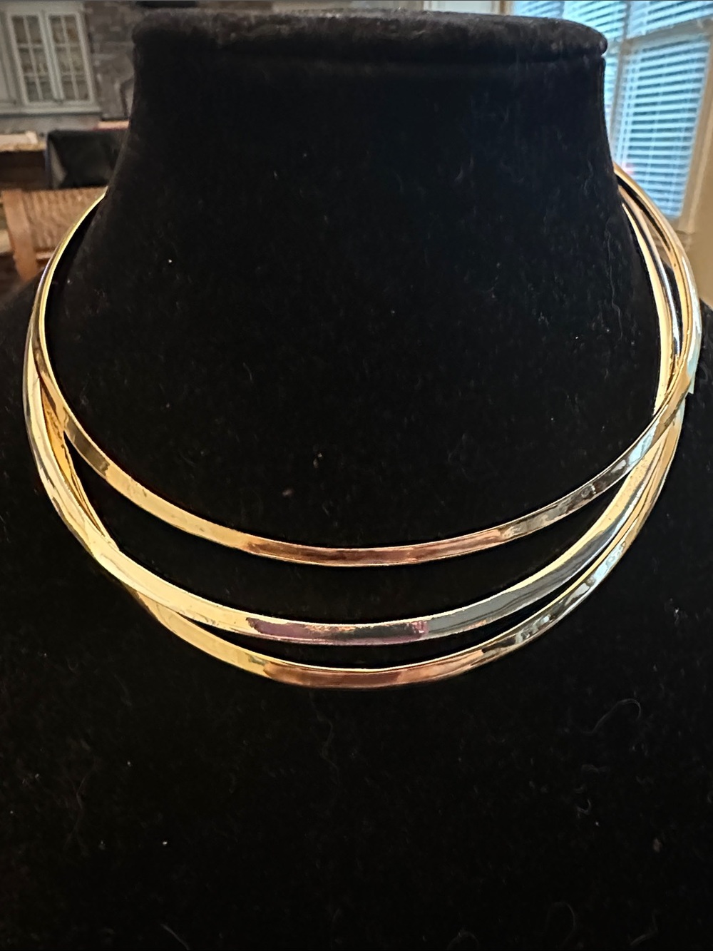 Robert Lee Morris Layered Gold & Silver  Collar Necklace
